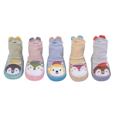 Winter Warm Baby Girls Boy Socks Kids Toddler Baby Boys Cartoon Animal Thick Warm Anti-Slip Socks Slippers Soft Shoe Socks