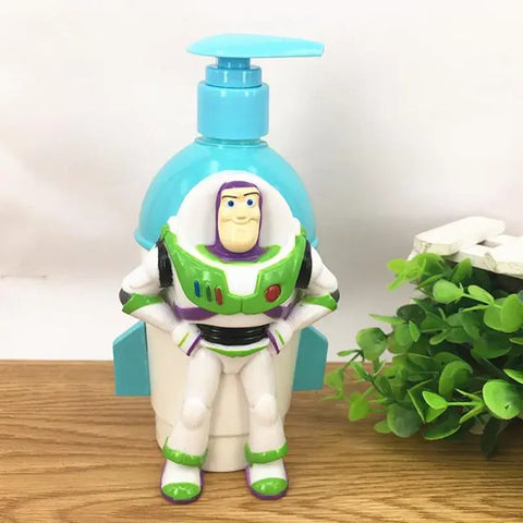 LinaBell Shampoo Bottle  Movie toy story Woody Buzz Lightyear Alien Model Toy help kid wash hands soap bottle