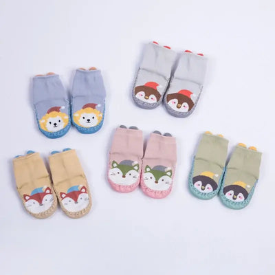 Winter Warm Baby Girls Boy Socks Kids Toddler Baby Boys Cartoon Animal Thick Warm Anti-Slip Socks Slippers Soft Shoe Socks