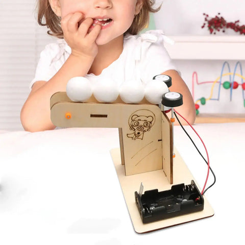 Electric Ball Pitching Machine - Advanced STEM Toy for Kids Age 4 and Up