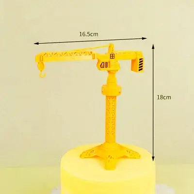 Excavator Crane Construction Party Cake Topper Vehicle Tractor Cake Topper Birthday Kid Babyshower Cake Decor Boy Birthday Party