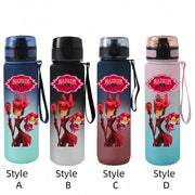 Hazbin Hotel 650ml Cartoon Characters Portable Water Cup Large Capacity Outdoor Sports Plastic Leak-proof Water Bottle Children