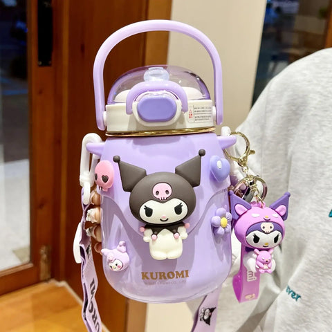 Melody Sanrio Kuromi Cute Girl Children 316 Stainless Steel Insulated Water Bottle Student Cinamoroll Kawaii Vacuum Cup Thermos