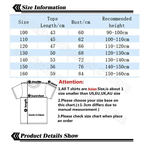 Burgerpommes Icrimax Child Clothes Boys Girls T-shirt Cartoon Anime Graphic Print Kids Clothing Cool Comfortable Tops Party Gift