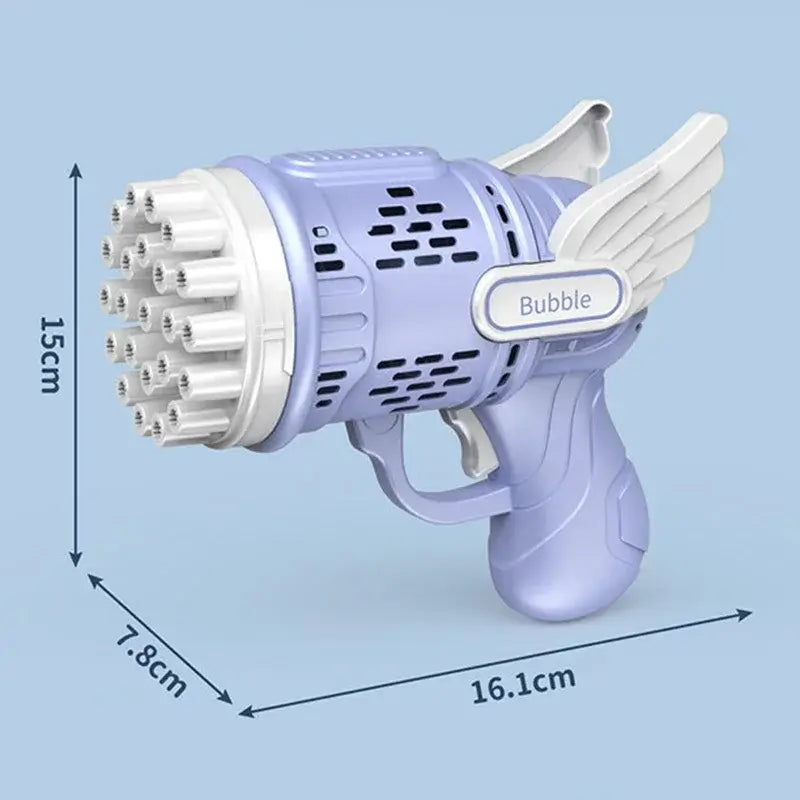 Bubble Gun Kids Toys Rocket 32 Holes Soap Bubbles Machine Gun Shape Automatic Blower With Light Outdoor Toy Gifts Party